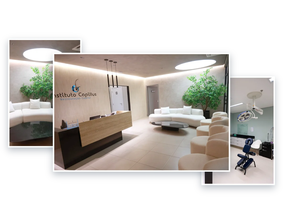 Ambientes do novo Instituto Capillus